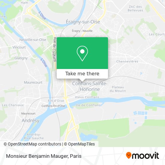 Mapa Monsieur Benjamin Mauger
