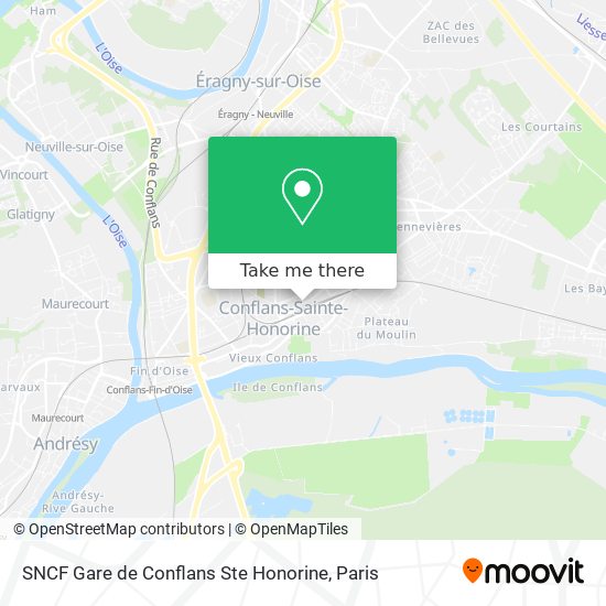 Mapa SNCF Gare de Conflans Ste Honorine