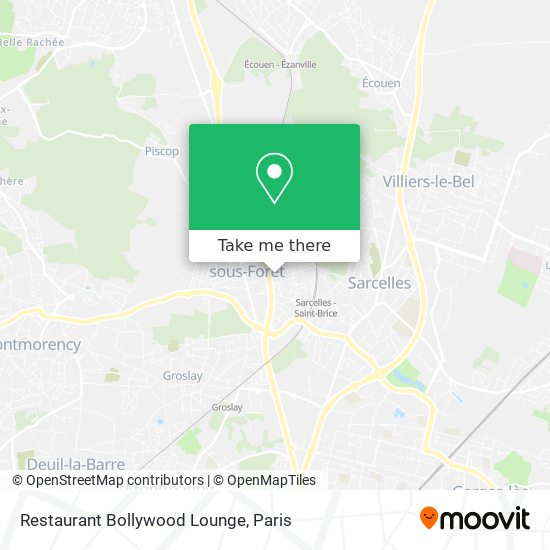 Restaurant Bollywood Lounge map