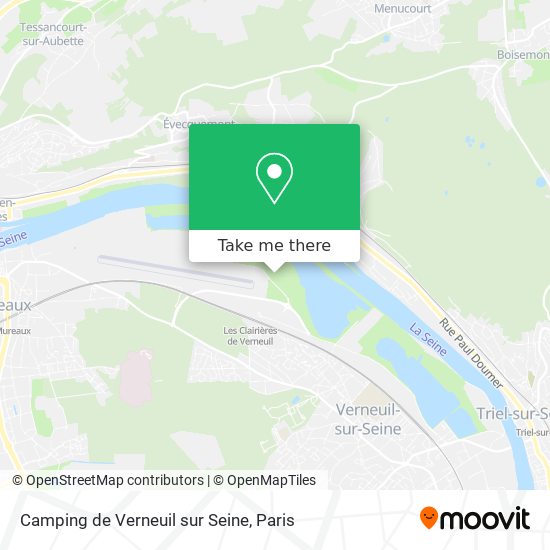 Mapa Camping de Verneuil sur Seine