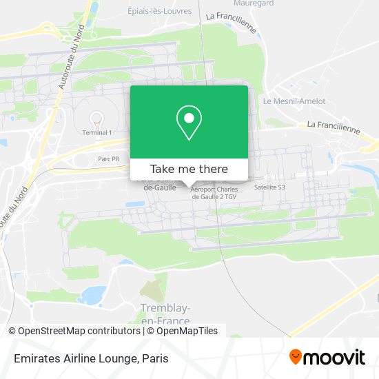 Mapa Emirates Airline Lounge