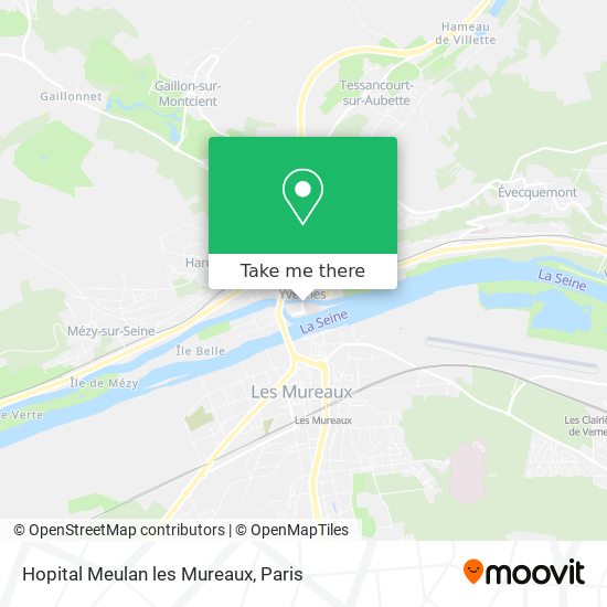 Mapa Hopital Meulan les Mureaux