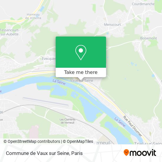 Mapa Commune de Vaux sur Seine