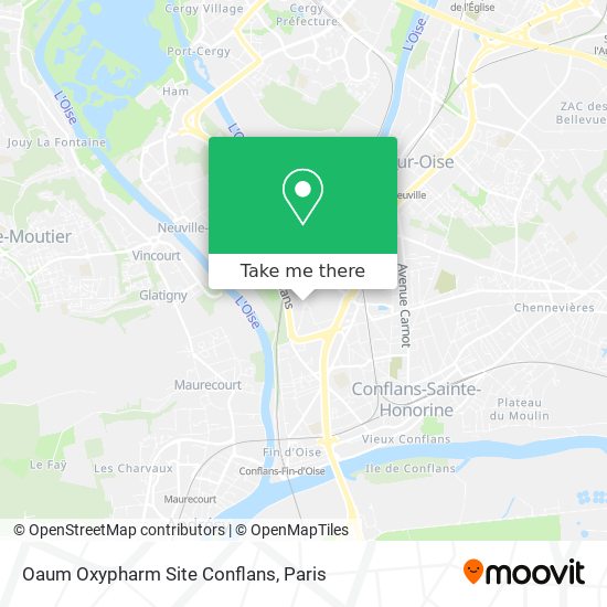 Oaum Oxypharm Site Conflans map