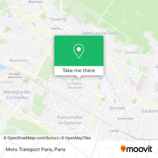 Moto Transport Paris map