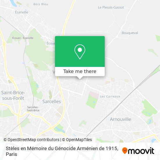 Stèles en Mémoire du Génocide Arménien de 1915 map