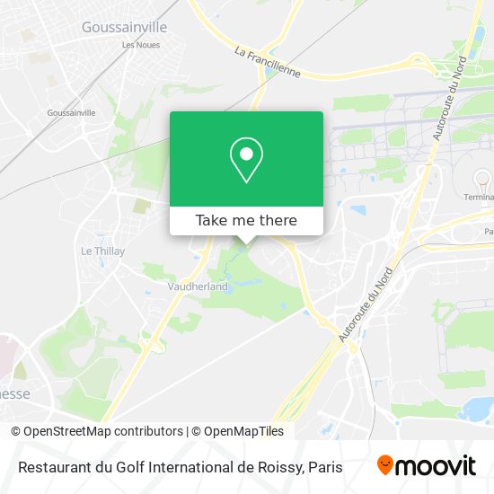 Mapa Restaurant du Golf International de Roissy