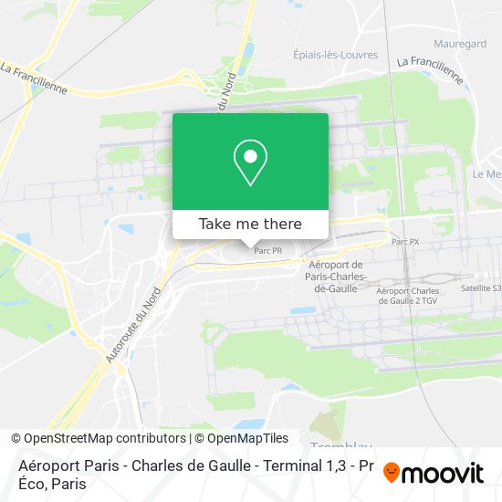 Aéroport Paris - Charles de Gaulle - Terminal 1,3 - Pr Éco map