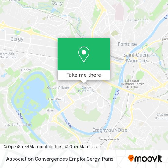 Association Convergences Emploi Cergy map