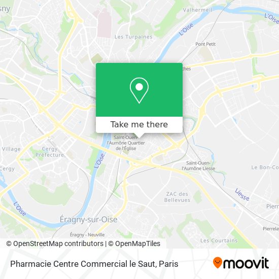 Mapa Pharmacie Centre Commercial le Saut
