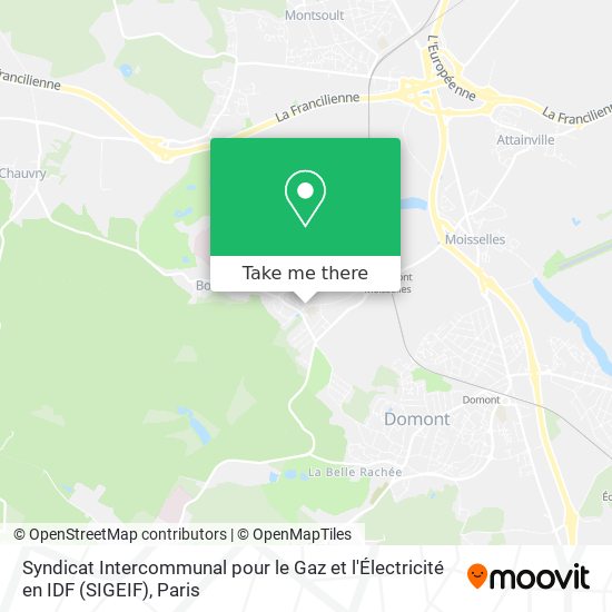 Syndicat Intercommunal pour le Gaz et l'Électricité en IDF (SIGEIF) map