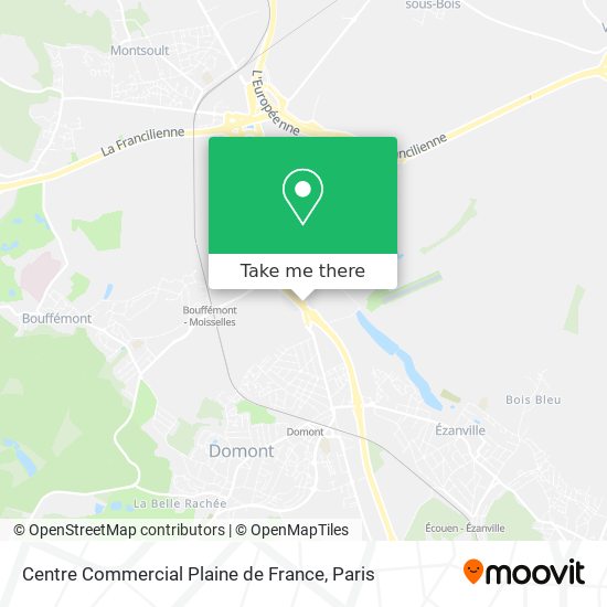 Mapa Centre Commercial Plaine de France