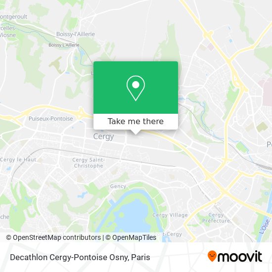 Mapa Decathlon Cergy-Pontoise Osny