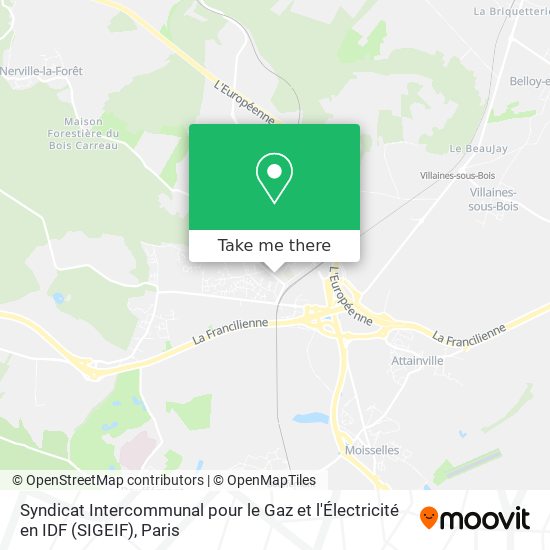 Syndicat Intercommunal pour le Gaz et l'Électricité en IDF (SIGEIF) map