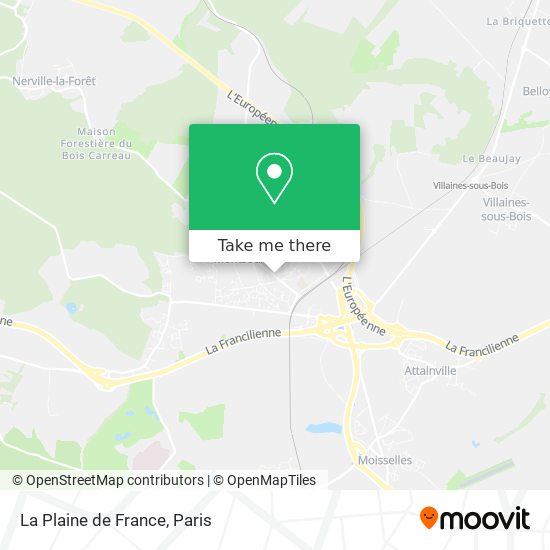 Mapa La Plaine de France
