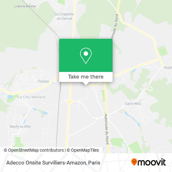 Adecco Onsite Survilliers-Amazon map