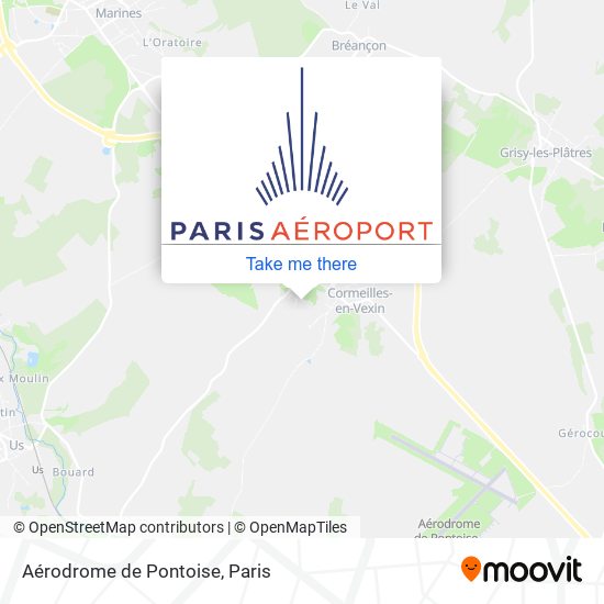 Aérodrome de Pontoise map