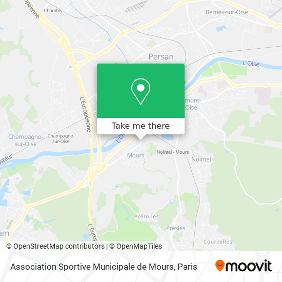 Mapa Association Sportive Municipale de Mours