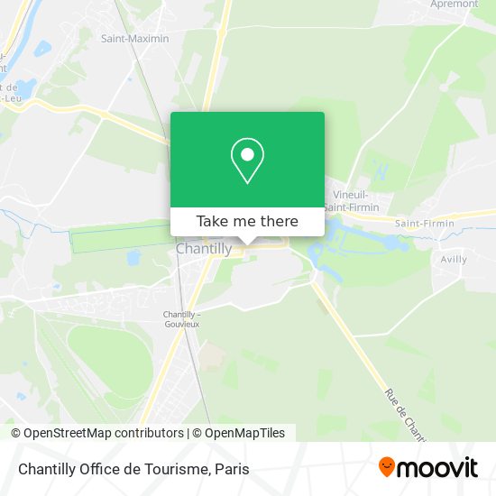 Chantilly Office de Tourisme map