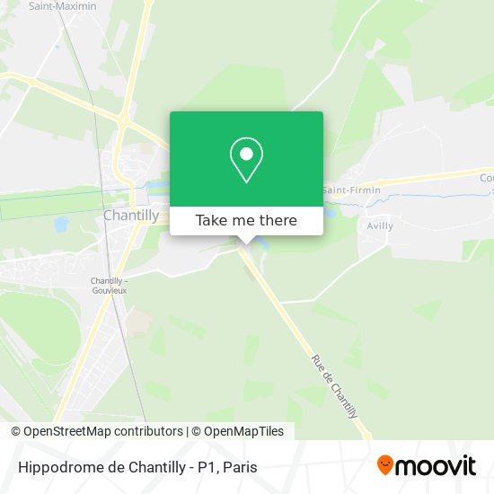 Mapa Hippodrome de Chantilly - P1