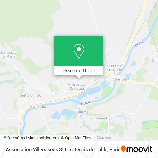 Mapa Association Villers sous St Leu Tennis de Table