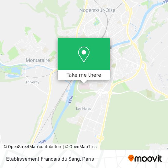 Etablissement Francais du Sang map