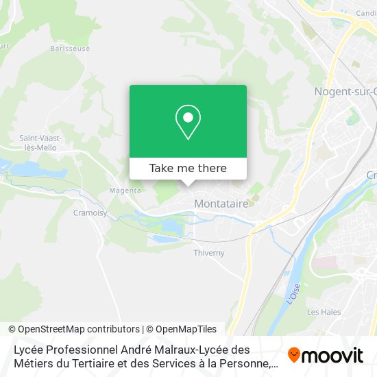 Mapa Lycée Professionnel André Malraux-Lycée des Métiers du Tertiaire et des Services à la Personne