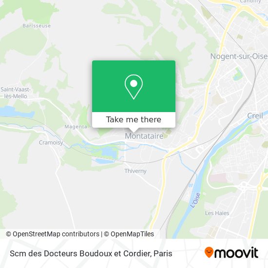 Scm des Docteurs Boudoux et Cordier map