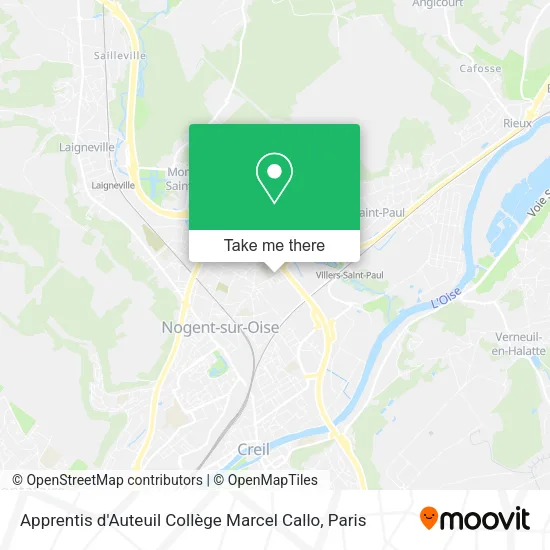 Apprentis d'Auteuil Collège Marcel Callo map