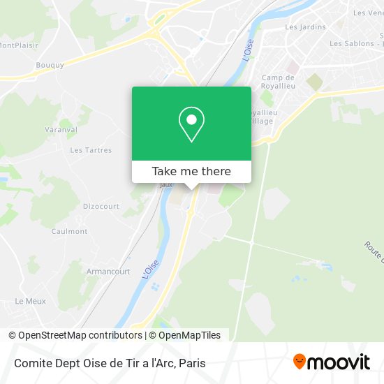 Comite Dept Oise de Tir a l'Arc map