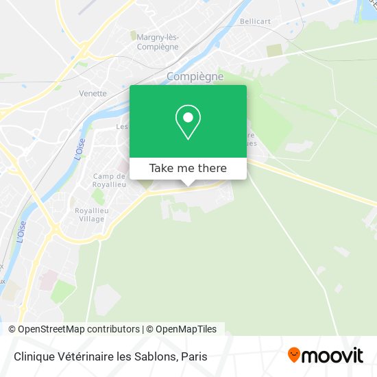 Clinique Vétérinaire les Sablons map