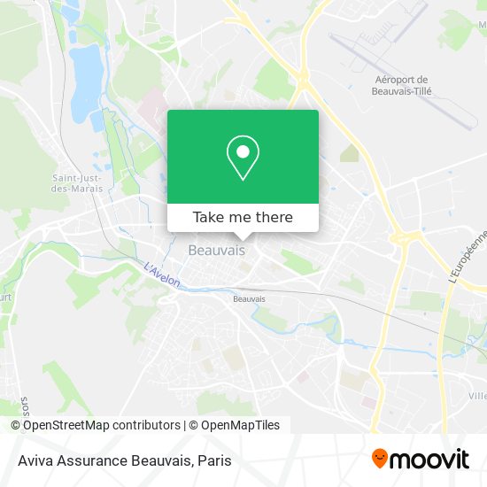 Aviva Assurance Beauvais map