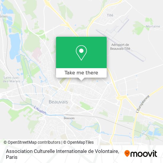 Mapa Association Culturelle Internationale de Volontaire