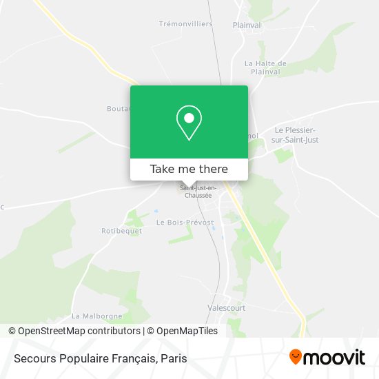 Secours Populaire Français map