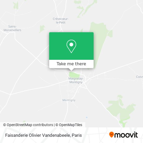 Faisanderie Olivier Vandenabeele map