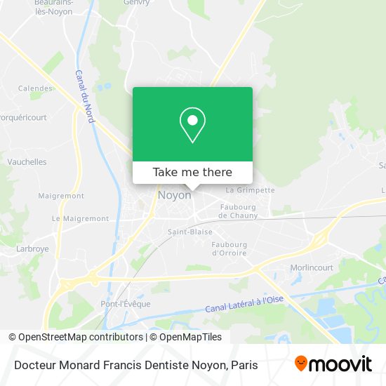 Mapa Docteur Monard Francis Dentiste Noyon