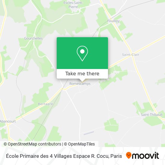 Mapa École Primaire des 4 Villages Espace R. Cocu