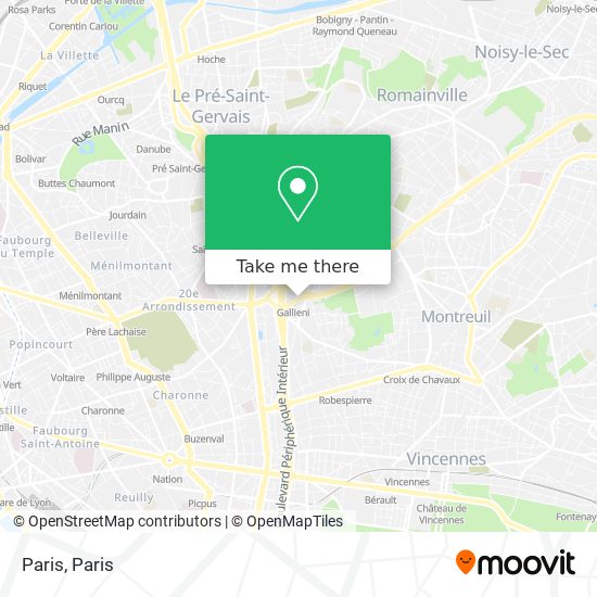 Mapa Paris