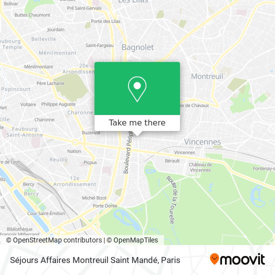 Séjours Affaires Montreuil Saint Mandé map