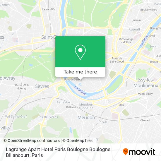 Lagrange Apart Hotel Paris Boulogne Boulogne Billancourt map