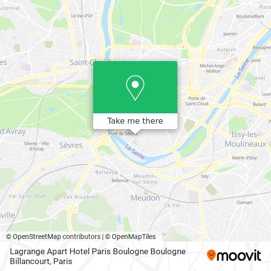 Mapa Lagrange Apart Hotel Paris Boulogne Boulogne Billancourt