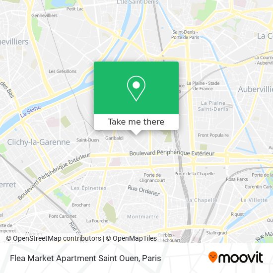 Flea Market Apartment Saint Ouen map