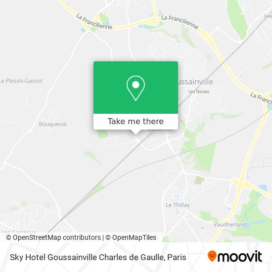 Sky Hotel Goussainville Charles de Gaulle map