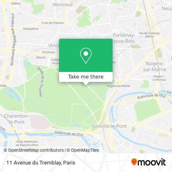 11 Avenue du Tremblay map