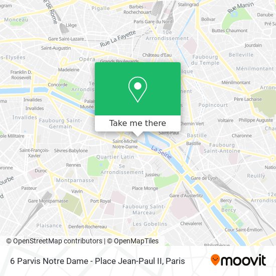 Mapa 6 Parvis Notre Dame - Place Jean-Paul II