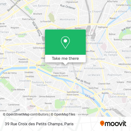 39 Rue Croix des Petits Champs map