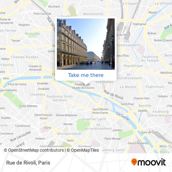 Mapa Rue de Rivoli