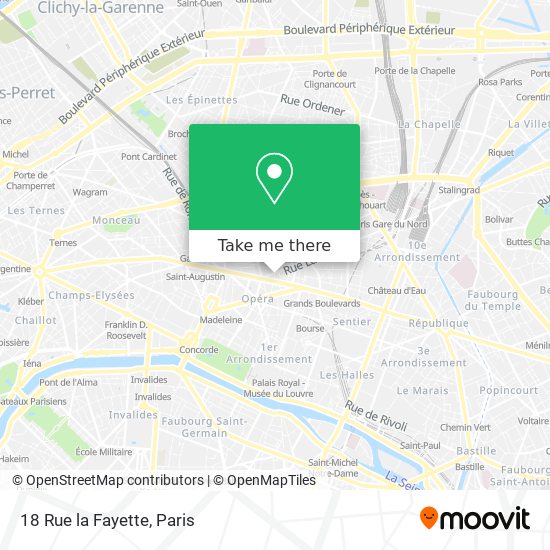 Mapa 18 Rue la Fayette