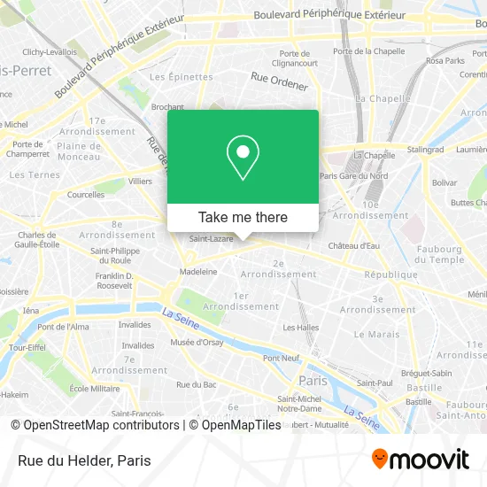 Mapa Rue du Helder