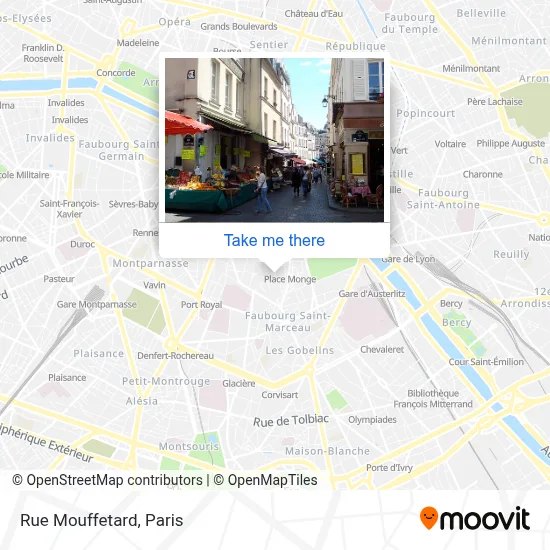 Rue Mouffetard map